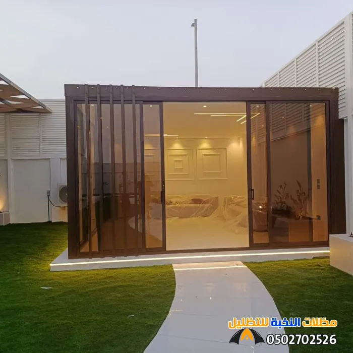 معلم تركيب بناء جلسة زجاج حي لبن 0502702526